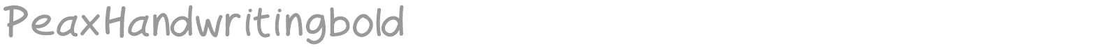 PeaxHandwritingbold font preview